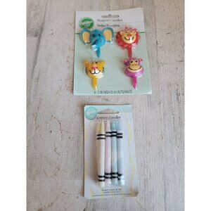 Zoo animal‎ elephant lion crayon birthday candle set unique